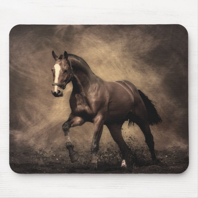 Beautiful brown horse throw pillow mouse mat (Front)