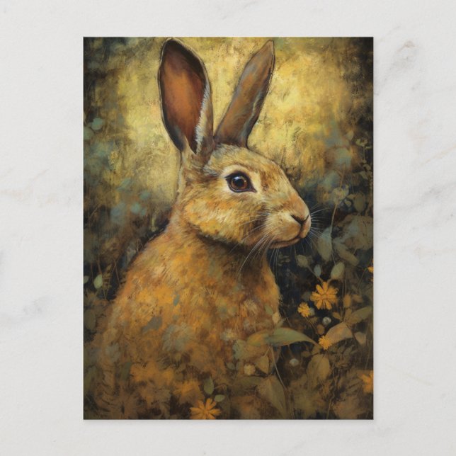 Beautiful Brown Rabbit Postcard (Front)