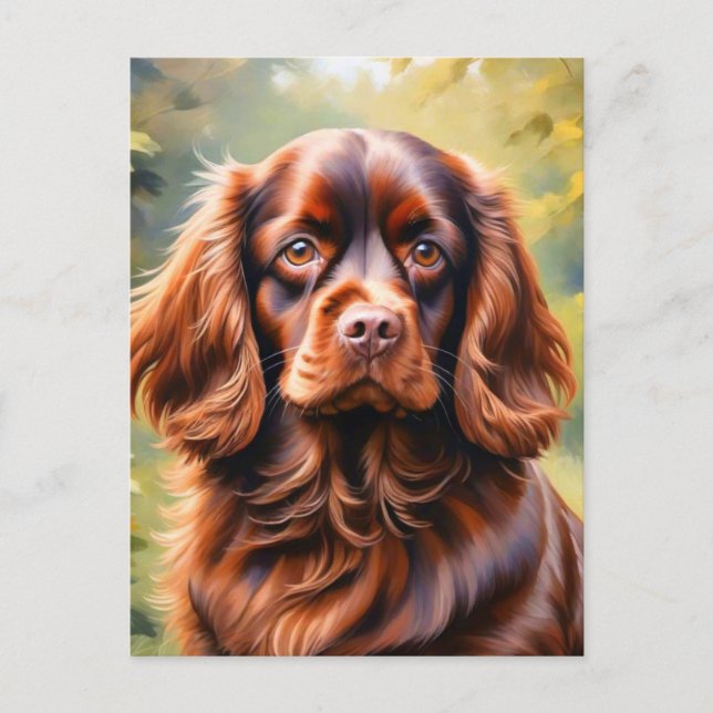Beautiful Brown Spaniel Dog Postcard (Front)