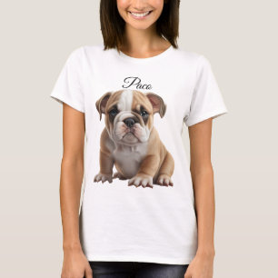 BEAUTIFUL BROWN & WHITE BULLDOG PUPPY DOG T-Shirt