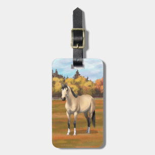 Beautiful Buckskin Quarter Horse Luggage Tag