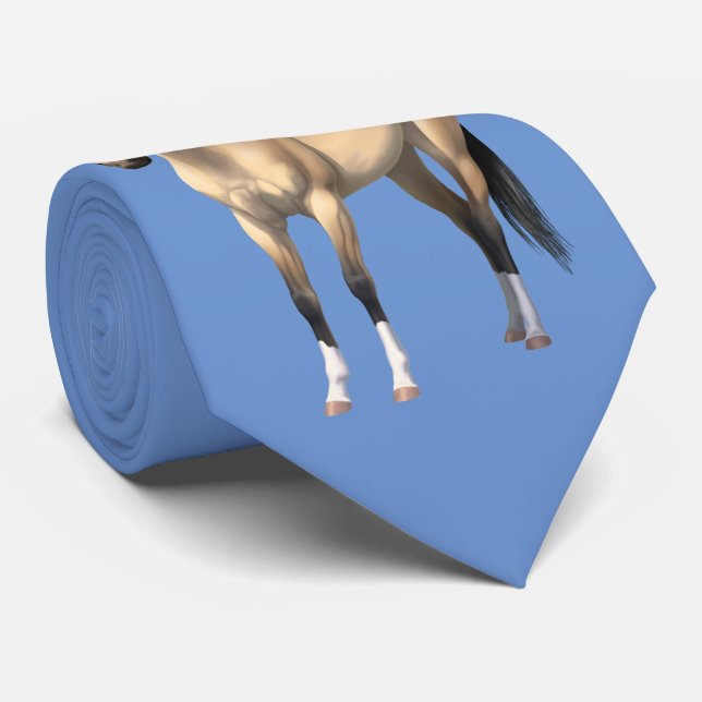 Beautiful Buckskin Quarter Horse Tie (Rolled)