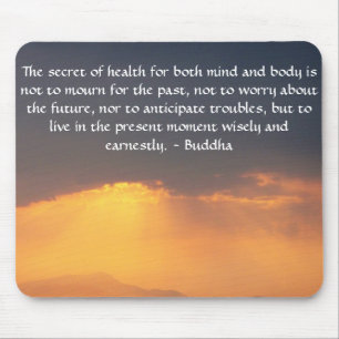 Beautiful Buddhist Quote with inspirational photo Mouse Mat