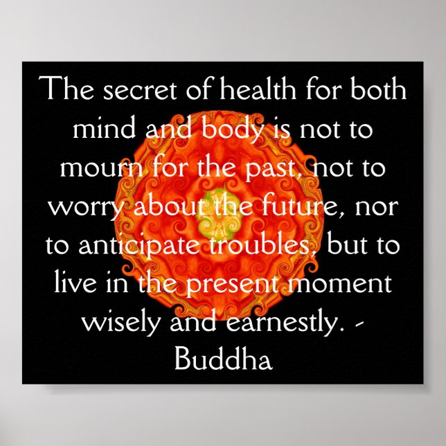 Beautiful Buddhist Quote with Vibrant Mandela Poster (Front)