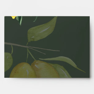 Beautiful Budget Citrus Lemons Themed Wedding Envelope