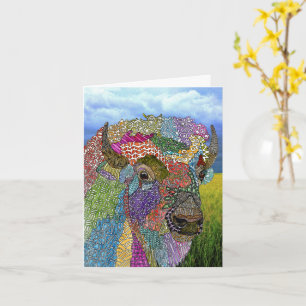 Beautiful Buffalo American Bison Greeting Card
