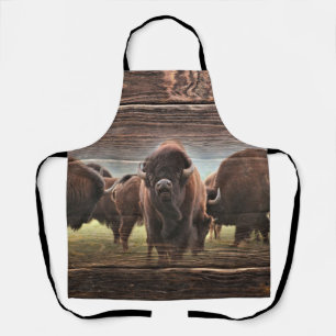 Beautiful Buffalo Herd Apron