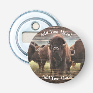 Beautiful Buffalo Herd Bottle Opener