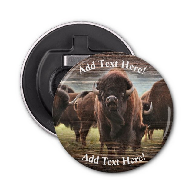 Beautiful Buffalo Herd   Bottle Opener (Front)