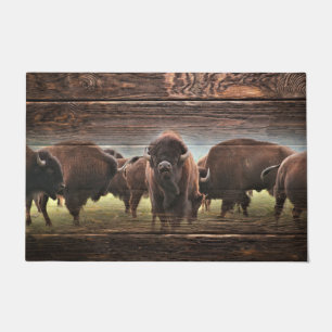 Beautiful Buffalo Herd Doormat