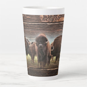 Beautiful Buffalo Herd Latte Mug