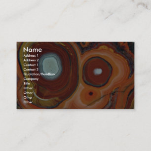 Beautiful Bull's eyes in Mexican agate Business Card
