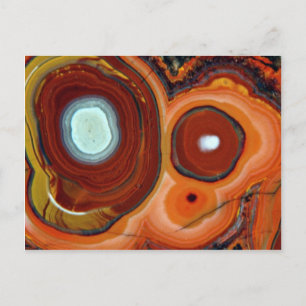 Beautiful Bull's eyes in Mexican agate Postcard