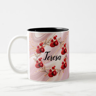 Beautiful bunch flowers  Two-Tone coffee mug
