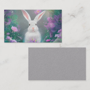 Beautiful Bunny Rabbit Triptych Business Card