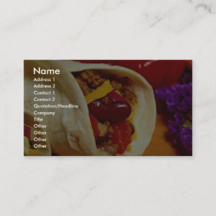 Beautiful Burrito recipe for food lovers Business Card