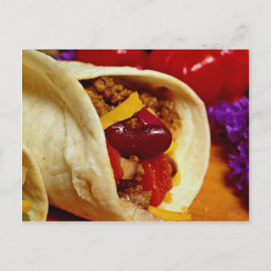 Beautiful Burrito recipe for food lovers Postcard