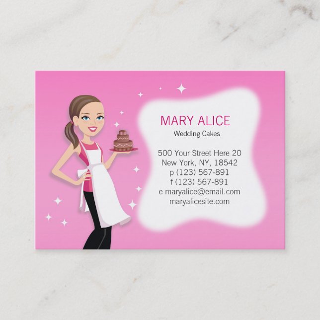 Beautiful Business Card for Bakery, Cooks, Chefs.. (Front)