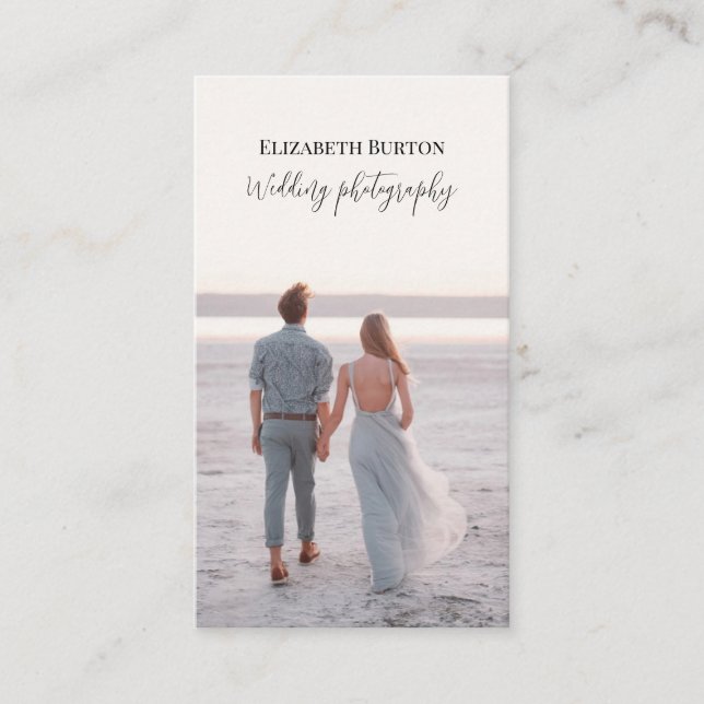 Beautiful business card for wedding photographer (Front)