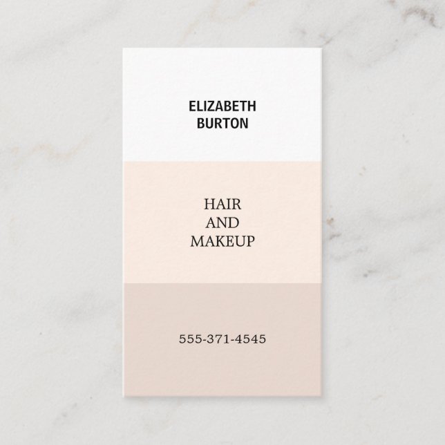 Beautiful business card in pastel colours. (Front)