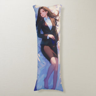 Beautiful Businesswoman Anime Body Cushion