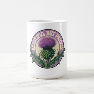 Beautiful But Prickly Vintage Thistle Coffee Mug