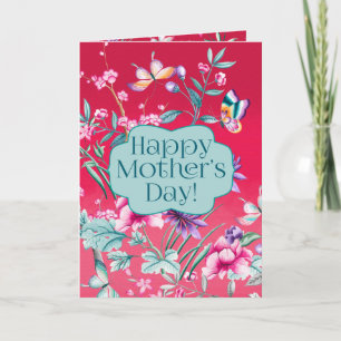 Beautiful Butterflies and Flowers Mother's Day Card
