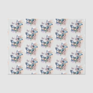 Beautiful Butterflies and Flowers Pattern Tissue Paper