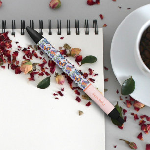 Beautiful Butterflies Colourful Girly for Students Black Ink Pen