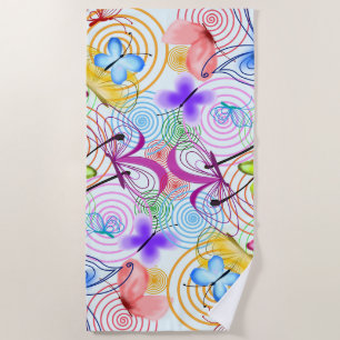 Beautiful Butterflies Flying - Spring Joy - Beach Towel