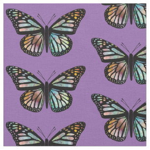 Beautiful Butterflies Pattern Monarch Watercolor Fabric