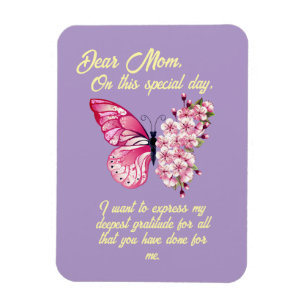 Beautiful Butterflies Personalised Mother's Day Magnet