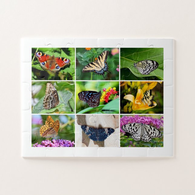 Beautiful Butterflies Photo Collage, Age 4, 30 Pcs Jigsaw Puzzle (Horizontal)