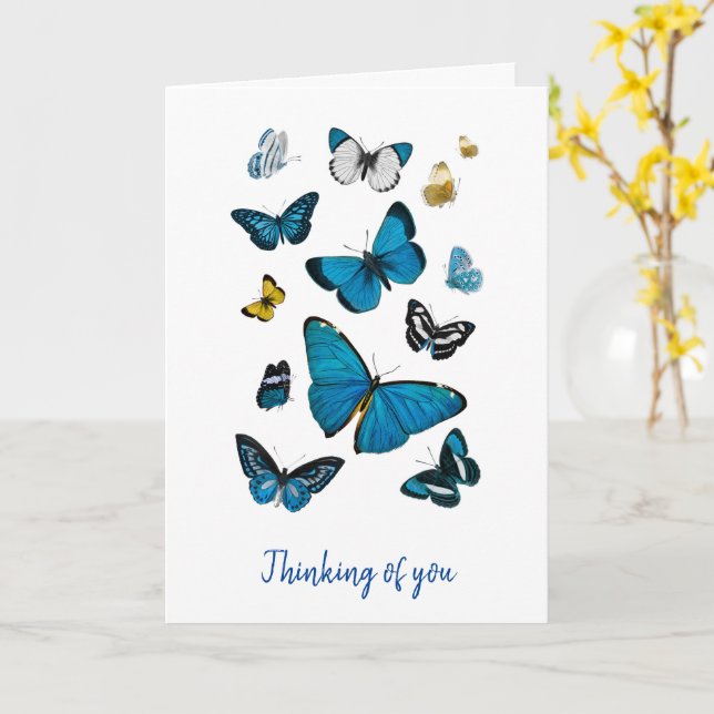 BEAUTIFUL BUTTERFLIES SYMPATHY CARD (Yellow Flower)