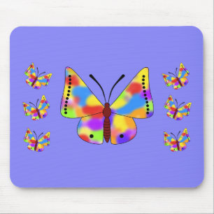 Beautiful Butterflies With Rainbow Wings Mouse Mat