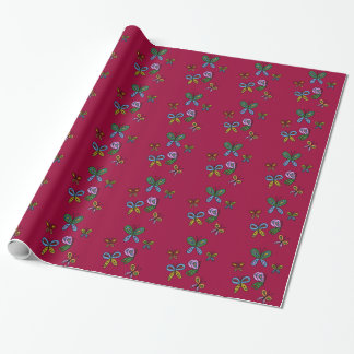 beautiful butterflies wrapping paper