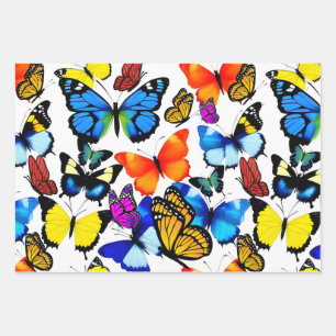 Beautiful Butterflies  Wrapping Paper Sheet
