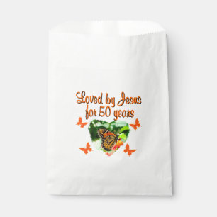 BEAUTIFUL BUTTERFLY 50TH BIRTHDAY DESIGN FAVOUR BAGS