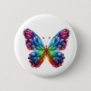 Beautiful Butterfly 6 Cm Round Badge