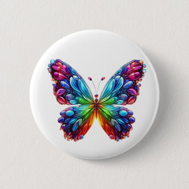Beautiful Butterfly 6 Cm Round Badge (Front)