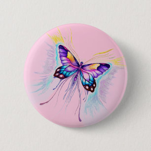 Beautiful Butterfly 6 Cm Round Badge