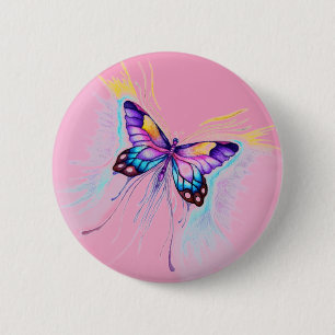 Beautiful Butterfly 6 Cm Round Badge