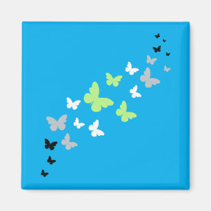 Beautiful Butterfly Agender Pride  Magnet