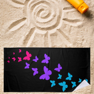 Beautiful Butterfly Androgynous Pride Design Beach Towel