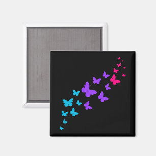 Beautiful Butterfly Androgynous Pride Design Magnet
