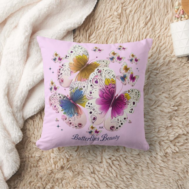 Beautiful Butterfly Art Cushion (Blanket)