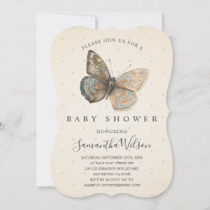 Beautiful Butterfly Baby Shower Invitation