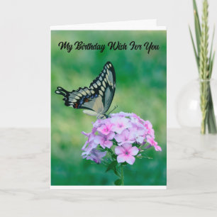 Beautiful Butterfly Birthday Greeting Card