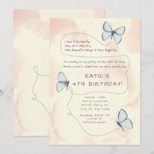 Beautiful, Butterfly Birthday Party Invitations