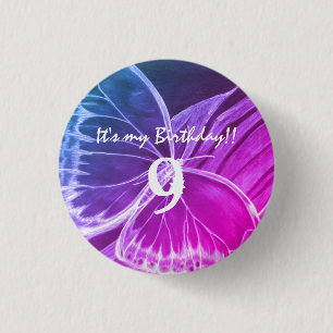 Beautiful Butterfly Button It's my birthday 9
